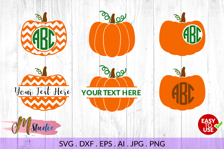 Pumpkin Monogram svg, for Silhouette Cameo or Cricut