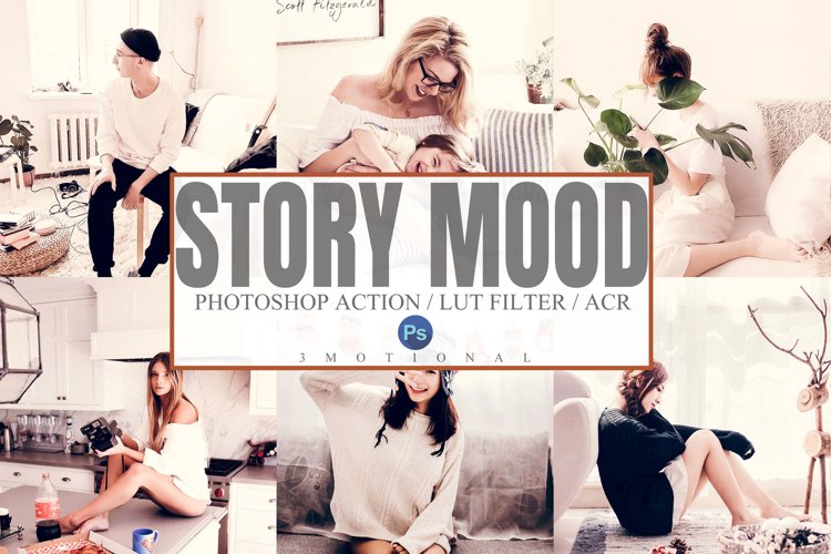 5 Story Mood Photoshop Actions, ACR, LUT Presets example image 1