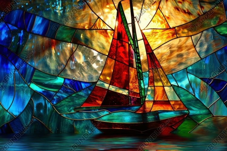 Stained Glass Texture Image 3
