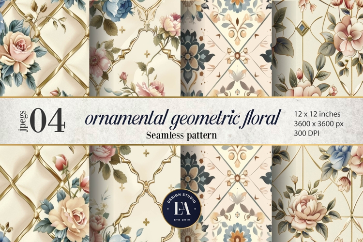 Vintage Floral Wallpaper |Ornamental Flower Pattern