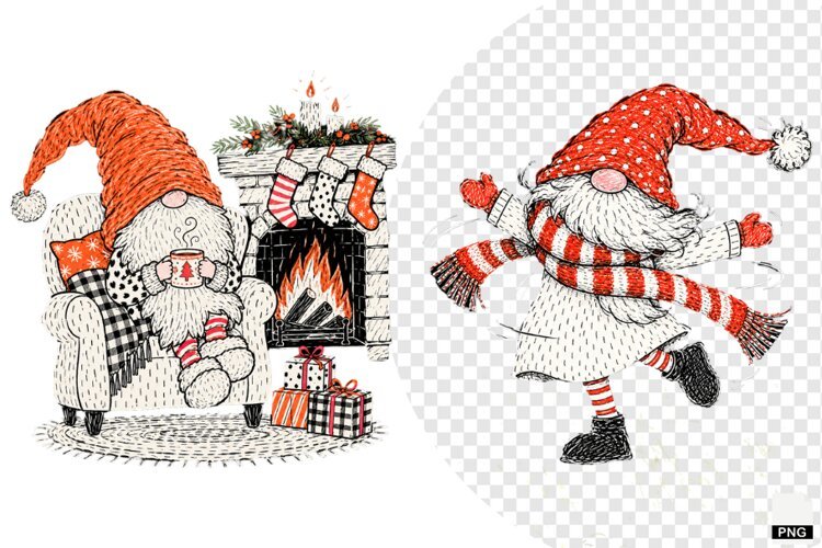 Christmas Gnomes Clipart example image 1