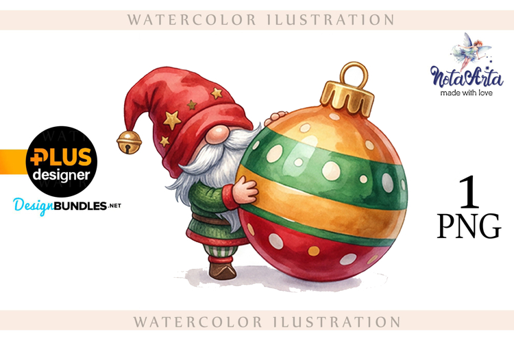 Watercolor Christmas gnomes, Christmas Gnomes