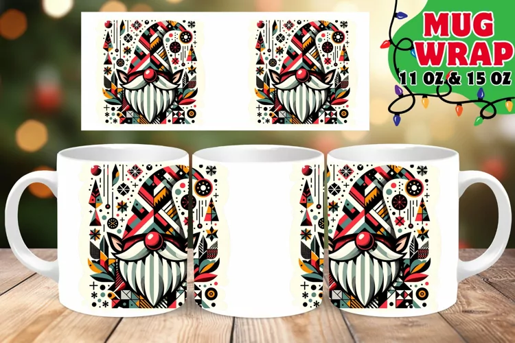 Christmas Gnome Charm 11oz 15oz Mug Wrap