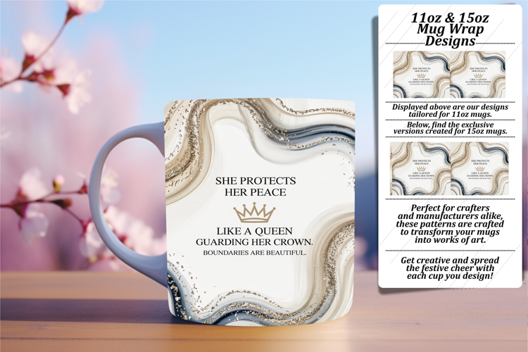 Graceful 11oz Mug Wrap Png Template , Religious