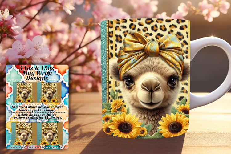 Happy 15oz Mug Wrap Png Template , Cute Animals