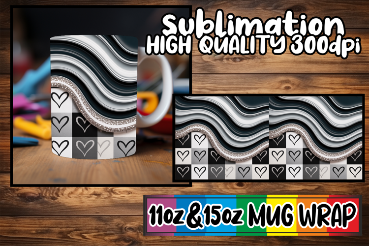 Sunshine bliss sublimation mug wrap, Pattern