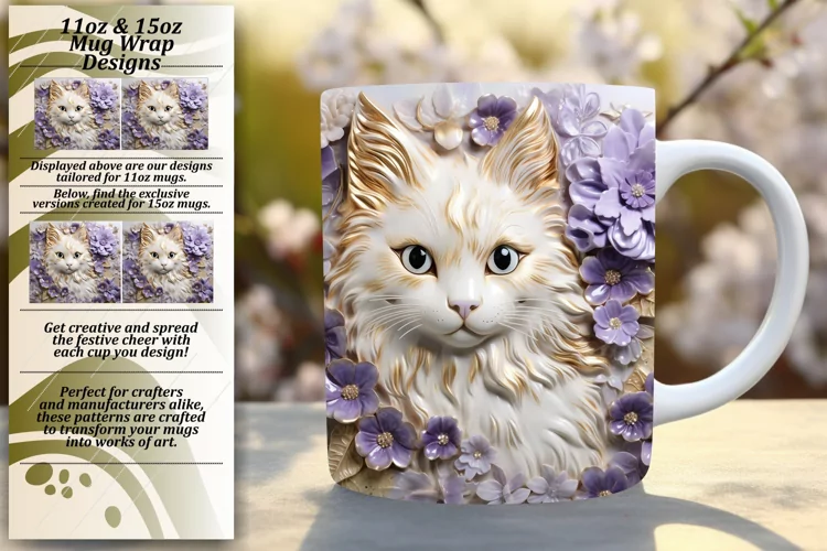 Vibrant Whiskered Charm: Colorful Sublimation Delights