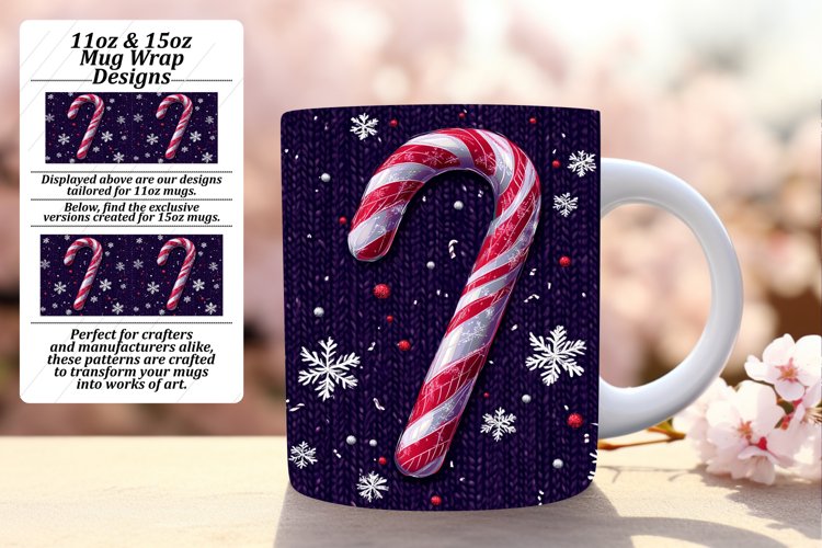 Chic 11oz Mug Wrap Png Design , Holiday