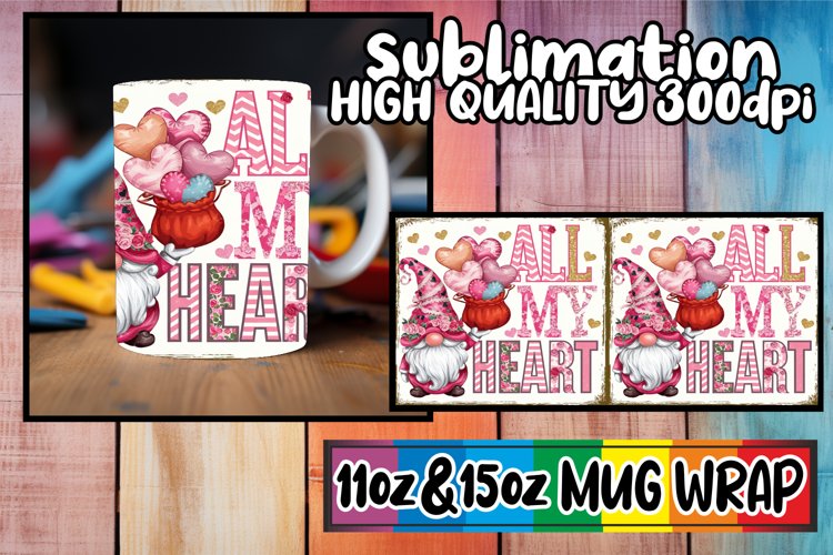 Peaceful moments 11oz 15oz mug wrap, Valenines example image 1