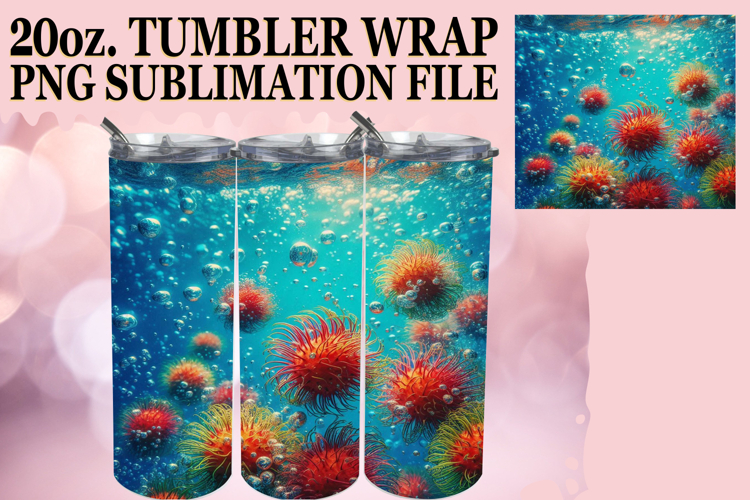 Cheerful Reflections 20oz tumbler wrap, 3D Fruits