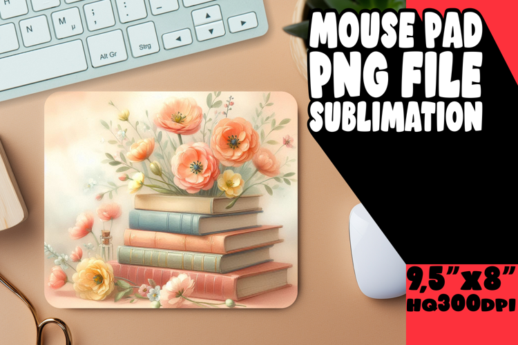 Cheerful Mouse Pad Sublimation Style, Books