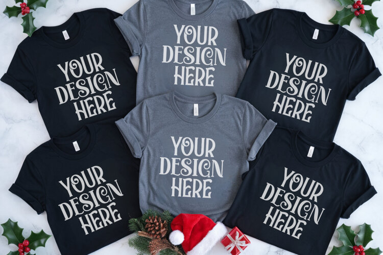 Christmas Family Matching Group T-Shirt Mockup example image 1