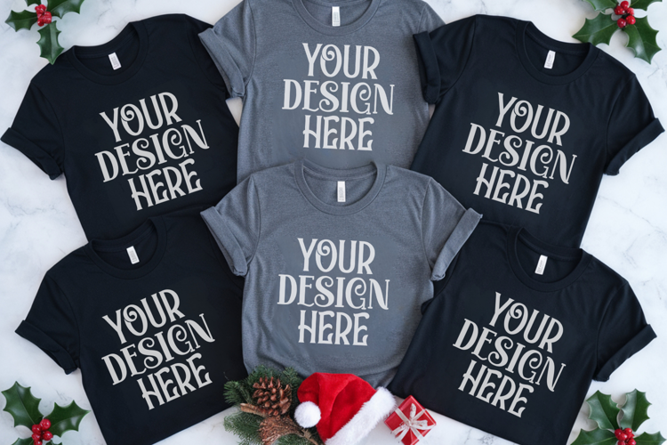 Christmas Family Matching Group T-Shirt Mockup