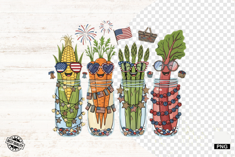 Patriotic Vegetables Clipart