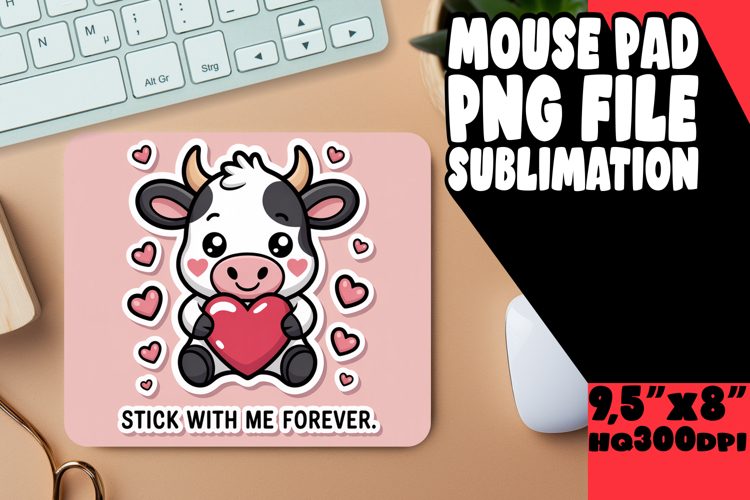 PLAYFUL MOUSE PAD DESIGN MAGIC, Cute Cow