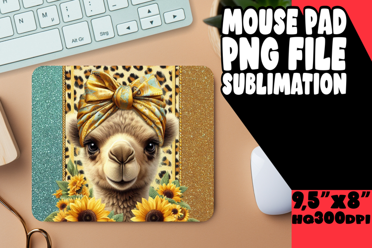 Cheerful Mouse Pad Design PNG, Cute Animals