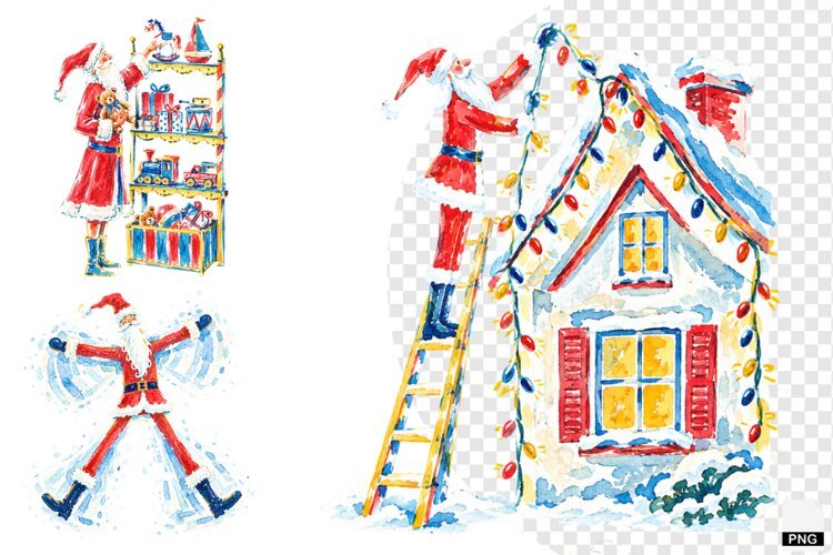 Quirky Santa PNG example image 1