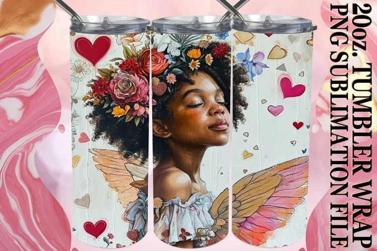 Heartfelt Love on Tumbler Wrap Sublimation