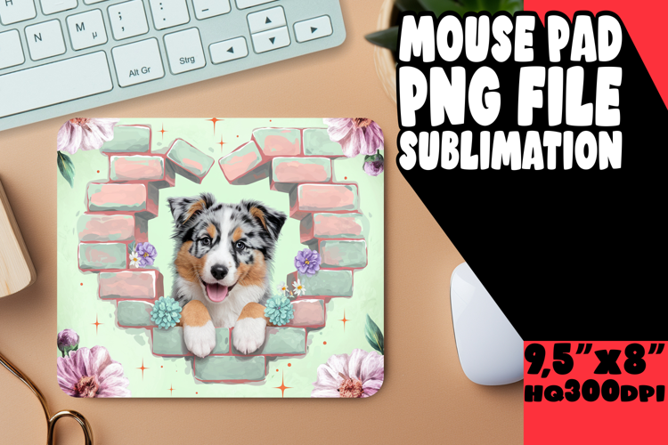 COZY MOUSE MAT CREATIVE SUBLIMATION, Cute Dog