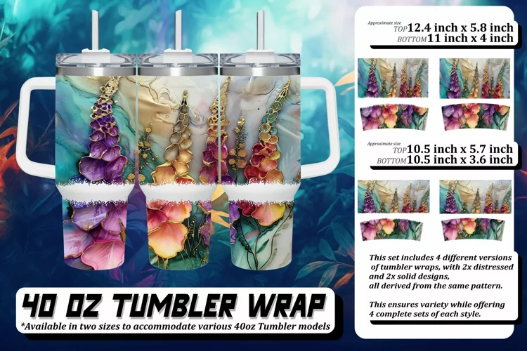 Tropical Tranquility: Tumbler Wrap Summer 40oz