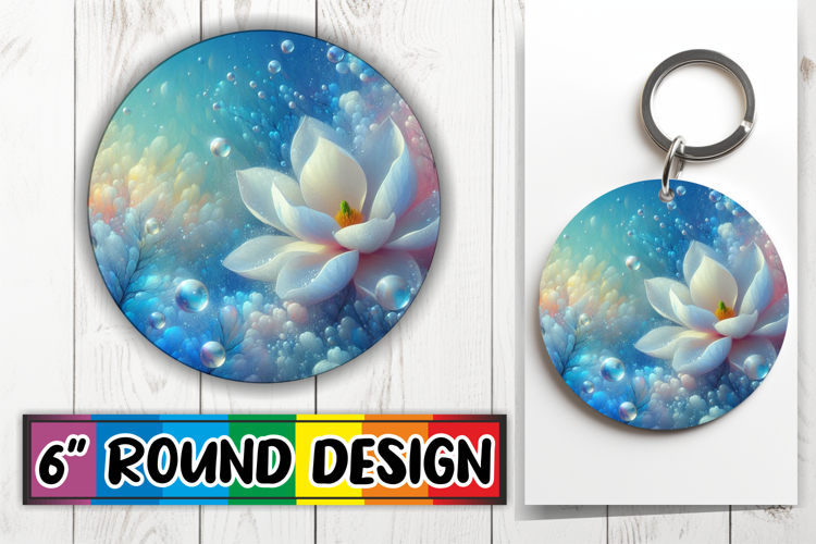 Unique Circle Designs for Gifts PNG, 3D Flower