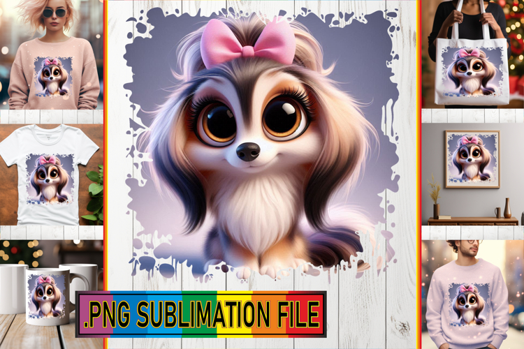 Stylish PNG Art for TSHIRTS, 3D Dog