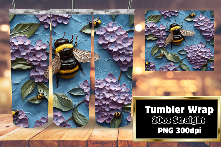 20oz Tumbler Wrap for Gift Giving , 3D Flower