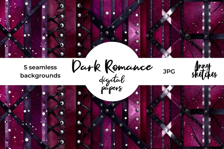 Dark Burgundy Seamless Pattern Gothic Romance Background