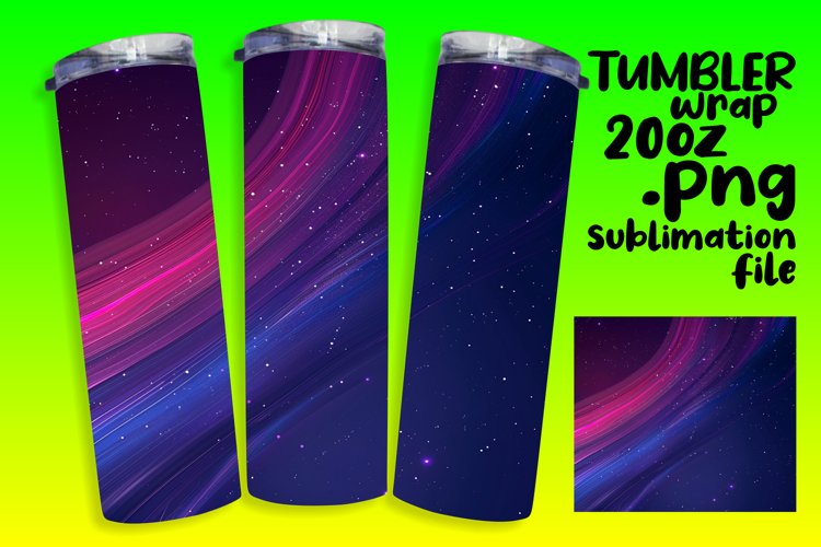 Unique Gradient Art Tumbler Wrap for Sublimation 20oz