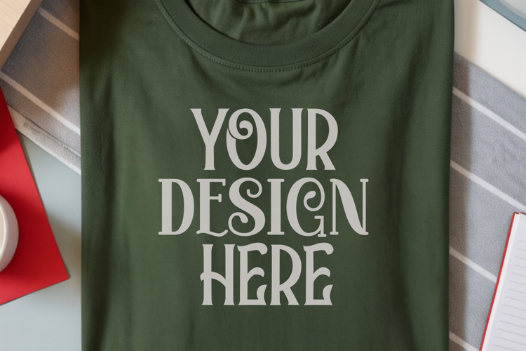 Moss Comfort Colors 1717 Christmas Mockup, CC 1717Comfort Co