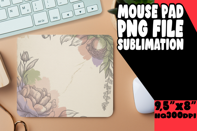Bright MOUSE PAD Sublimation Style, Flowers