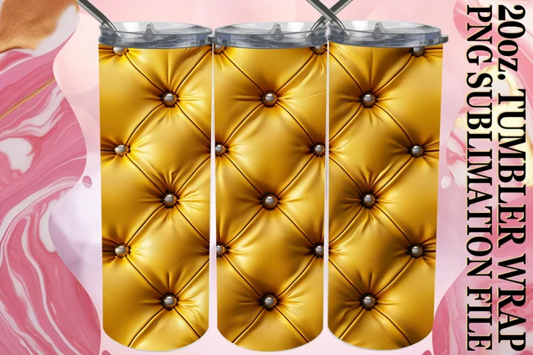 Puff Quilted 3D Design Tumbler Wrap, 20oz