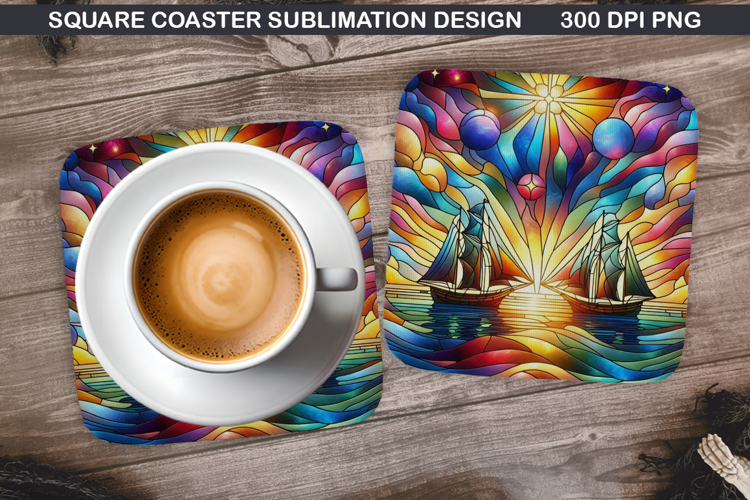 Summer Coaster Sublimation, Summer Coaster PNG Design