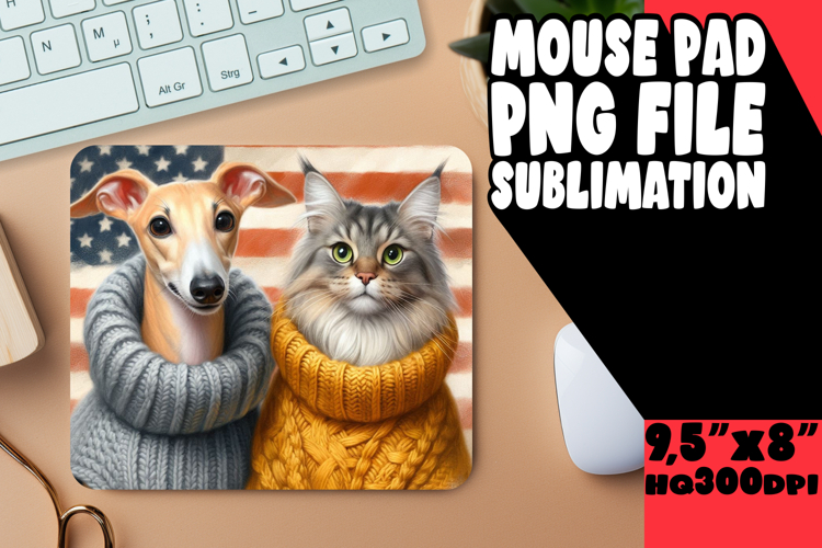 JOYFUL desk pad Sublimation Art, Dog and cat