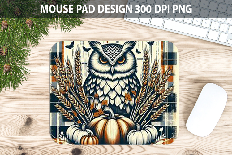 Owl Mouse pad Sublimation - Thanksgiving PNG Design