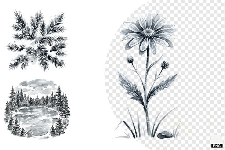 Nature Forrest Meadow Clipart example image 1