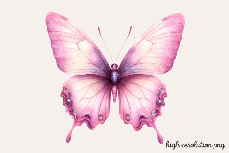 Pink Butterfly Clipart Image 20
