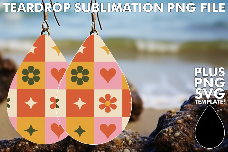 BLISSFUL Teardrop Earrings Design, Valentines Pattern