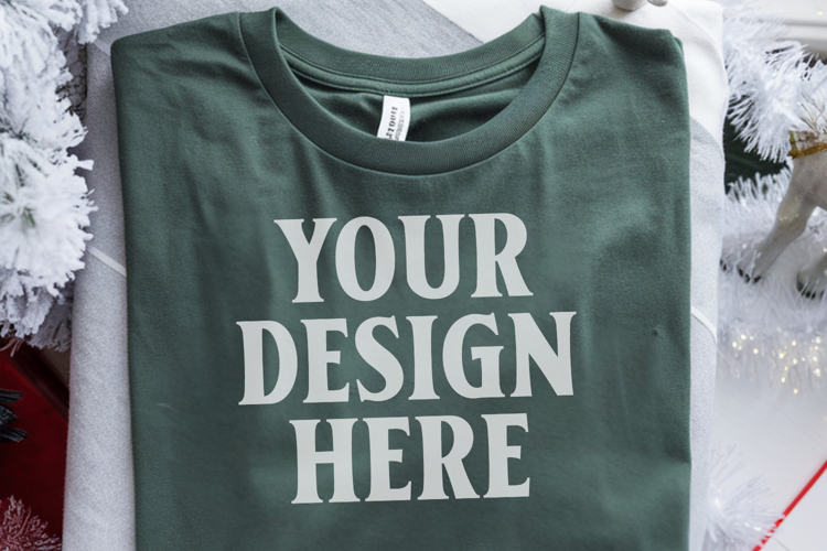 Moss Christmas Comfort Colors 1717 Mockups, CC 1717 m