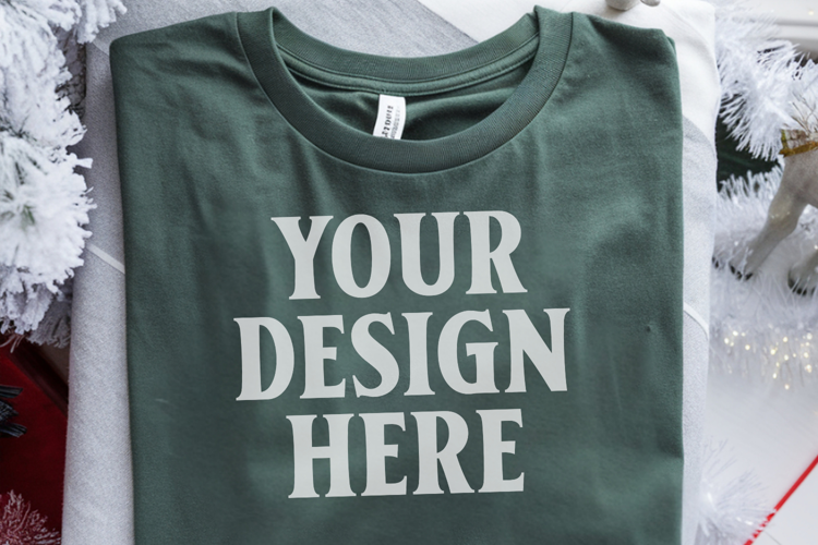 Moss Christmas Comfort Colors 1717 Mockups, CC 1717 m