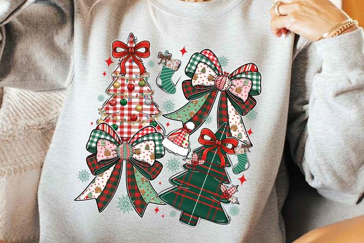 Retro Plaid Christmas Png, Preppy christmas png, Christmas