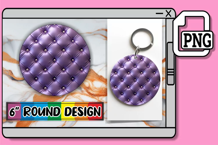 Puff Quilted 3D Round Design Circle