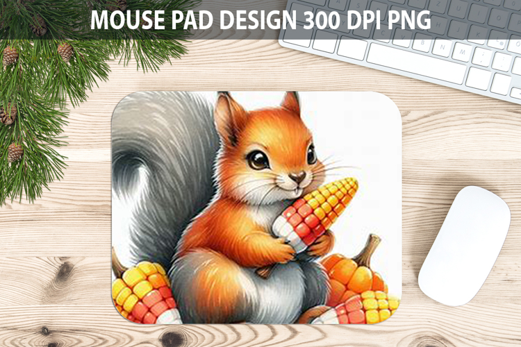 Squirrel Mouse pad Sublimation - Halloween Animal PNG Design
