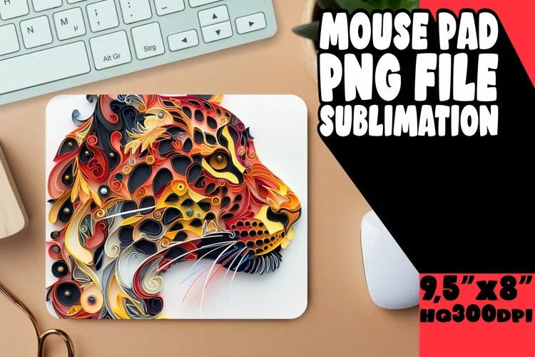 Cat Magic Sublimation Mouse Pad - 3D Design