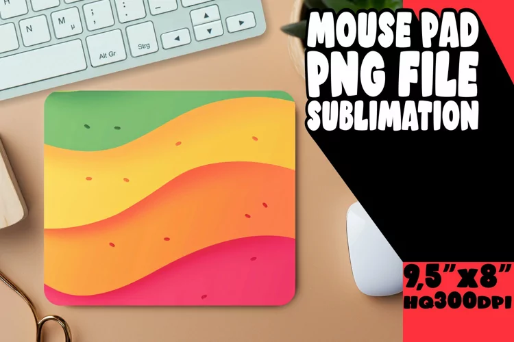 Bright Gradient Mouse Pad for Creative Sublimation