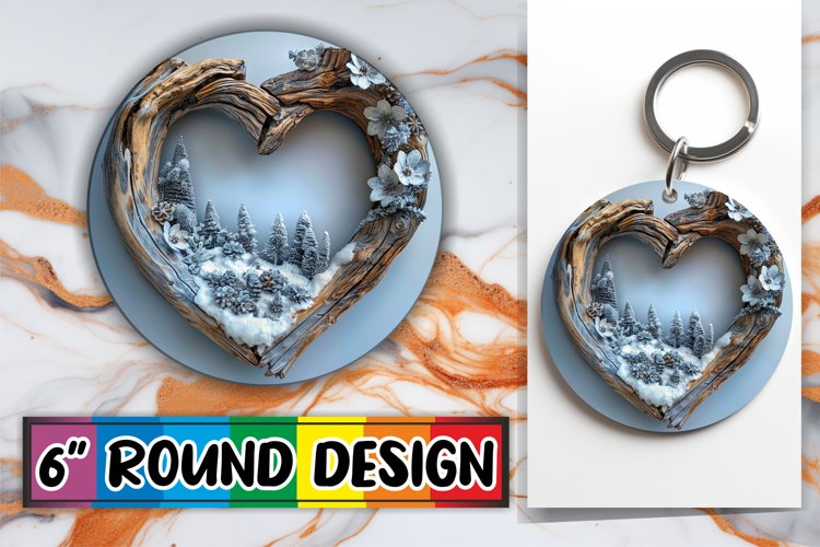 Floral Oasis Circle Design Sublimation Woodland Charm example image 1