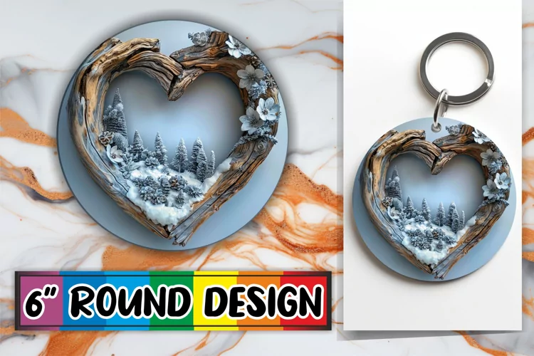 Floral Oasis Circle Design Sublimation Woodland Charm