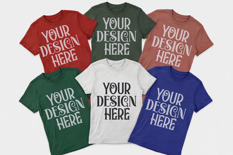 Christmas Family Matching Group Flat Lay Mockup