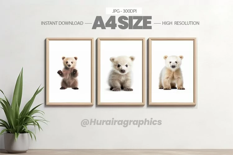 Safari Animal Wall Art - 03 Variations