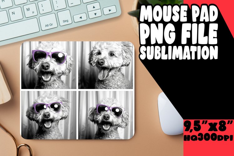Funny Dog Photo Sublimation Mouse Pad Design for Puppies